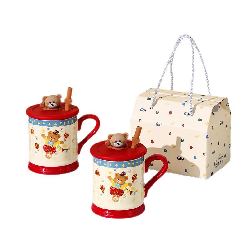 Zirkus Keramik Wasserbecher Paar Tasse Geschenke Hoch Hübsch Kindertagsgeschenke Wasseranzug Geschenke