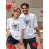 European Size A Fashionable and Casual T-shirt, Spider Web Romantic Pattern Printing, Comfortable and Versatile,Suitable for Summer and Spring