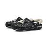 Crocs Baya Clog Cake Meow EVA Fashion Graffiti Versatile Hole Shoes Unisex Black