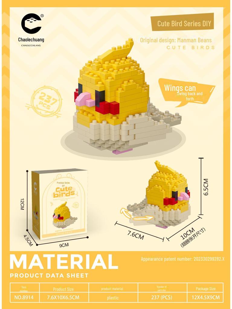 Kompatibel Lego Kreative Vogel Mädchen Serie Nymphensittich Papagei Pädagogisches Bausteine Spielzeug