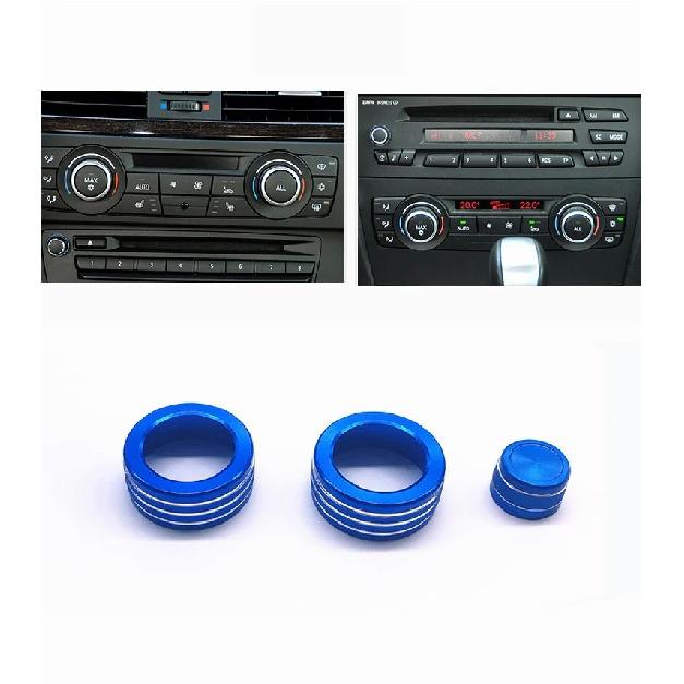 Car Air Conditioning Sound Knob Cover Interior Decoration For BMW 3 Series 2005-2013 E90 E91 E92 E93 ( 3 Or 4 Buttons Option)