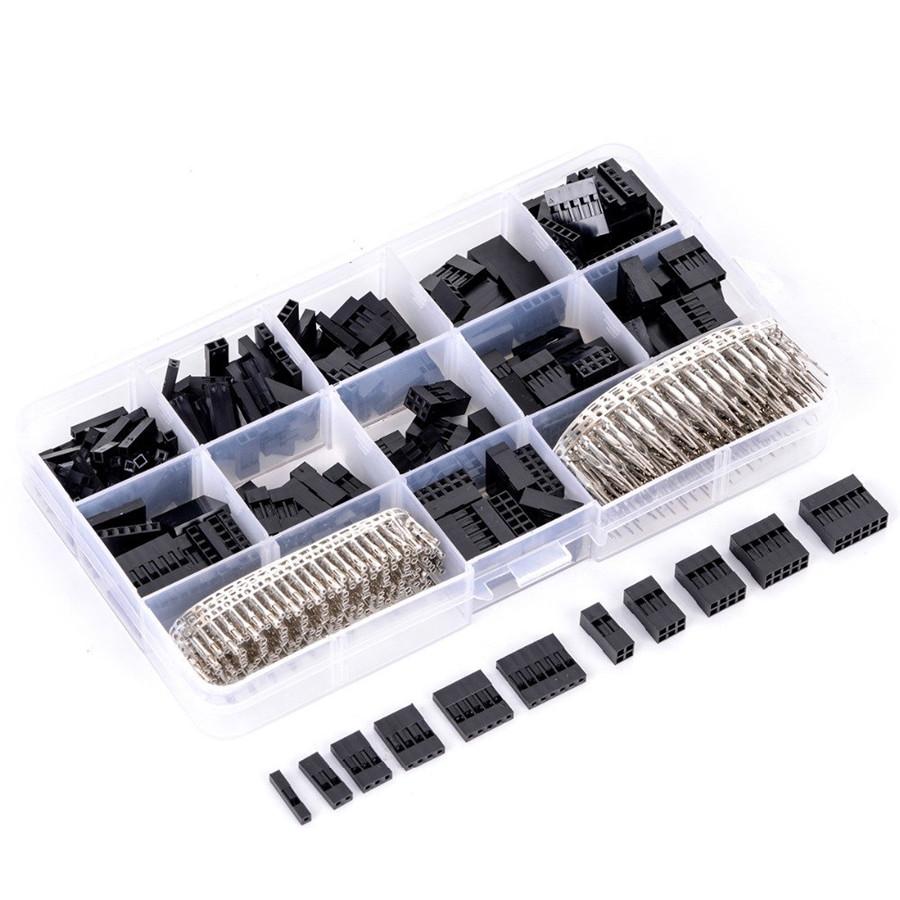 SN01B Terminal Crimping Plier Tool + 620pcs/set Connector 2.54mm Male Female Jumper Header Housing Cable Wire Terminal Connector Crimp Pins