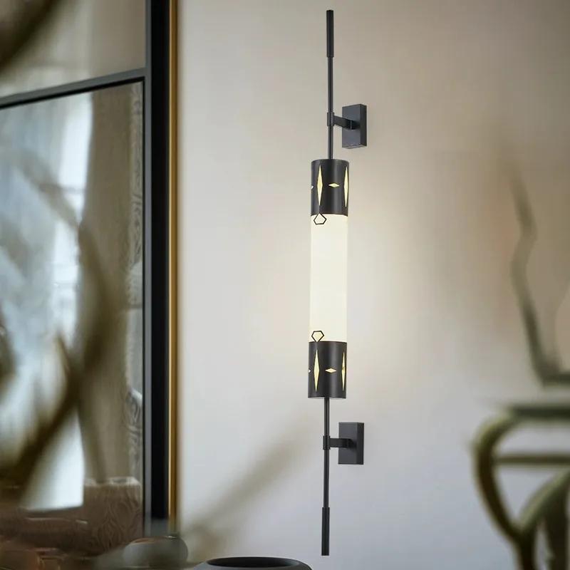 Modern Designer Wall Lamp Long Strip Light Hotel Lobby Villa Living Room Background Lighting Indoor Decoration LED Wall Sconces