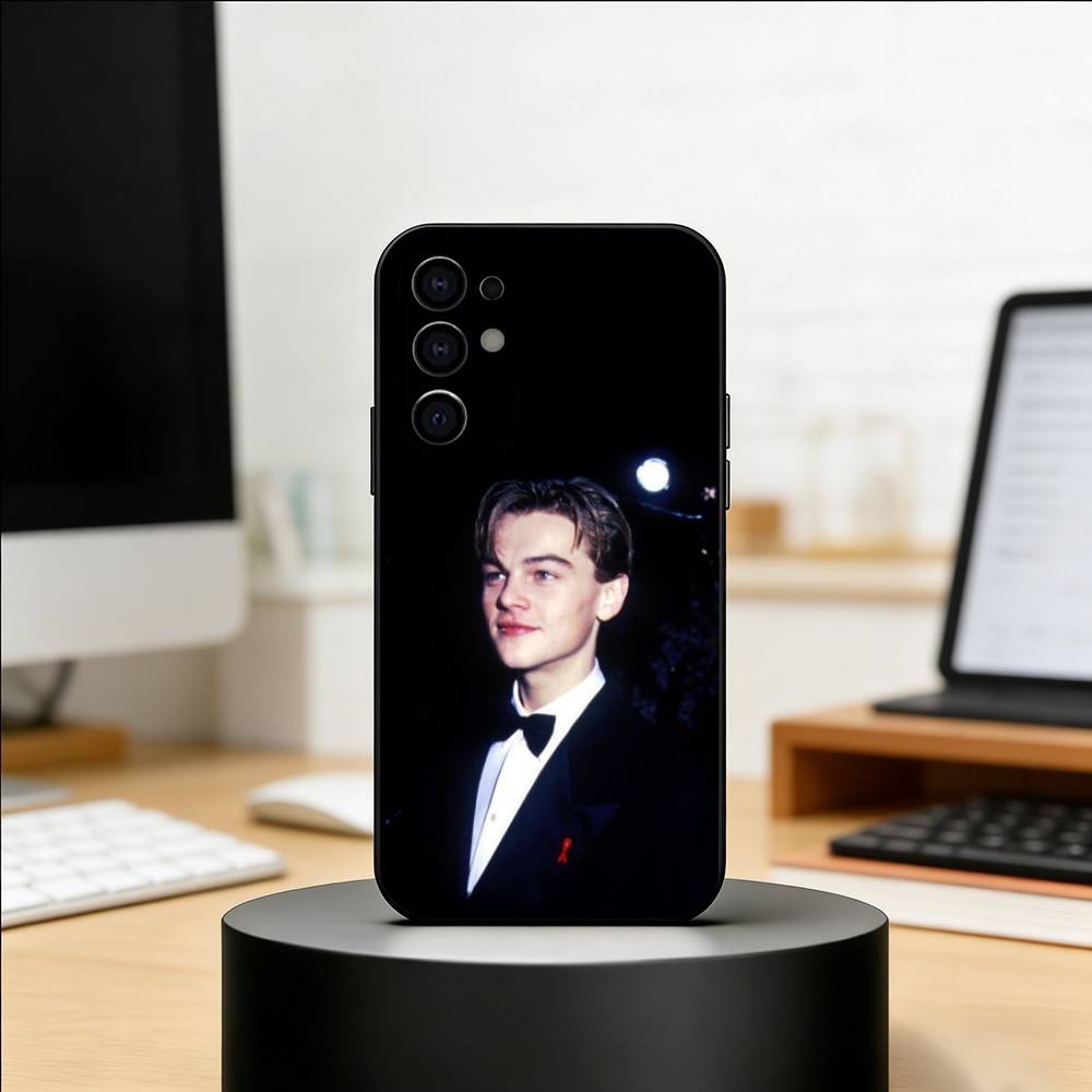 Leonardo DiCaprio Phone Case Black Silicone Soft For Samsung S25,S24,S21,S22,S23,S30,Ultra,S20,Plus,Fe,Lite