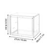 Transparenter Vitrinenschrank Acryl Schreibtisch-Organizer-Box Buchaufbewahrungsboxen Große Kapazität Sortierbox Bücherregal Staubdicht