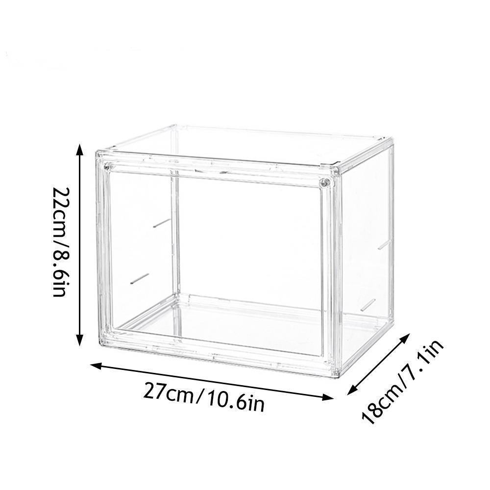 Transparenter Vitrinenschrank Acryl Schreibtisch-Organizer-Box Buchaufbewahrungsboxen Große Kapazität Sortierbox Bücherregal Staubdicht