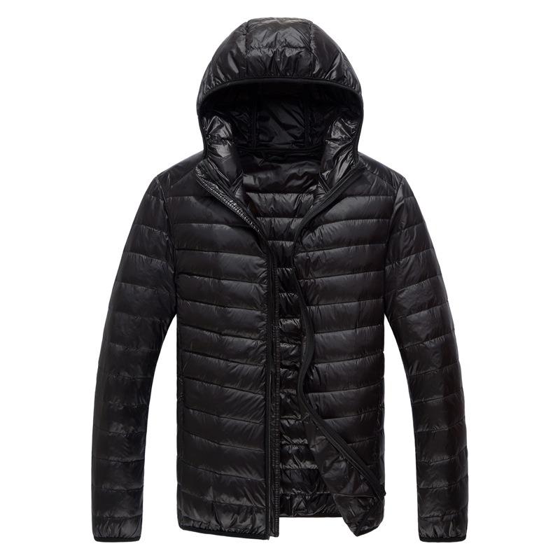 Mens Plus Size Hooded Lightweight Padded Winter Warm Loose Casual Outerwear Coat