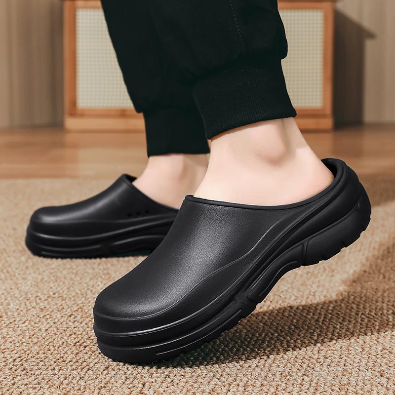 Fashion New Men's Outdoor Work Shoes Lightweight Platform Anti Slip Walking Large Summer Indoor Home Slippers for Women Chef Shoes