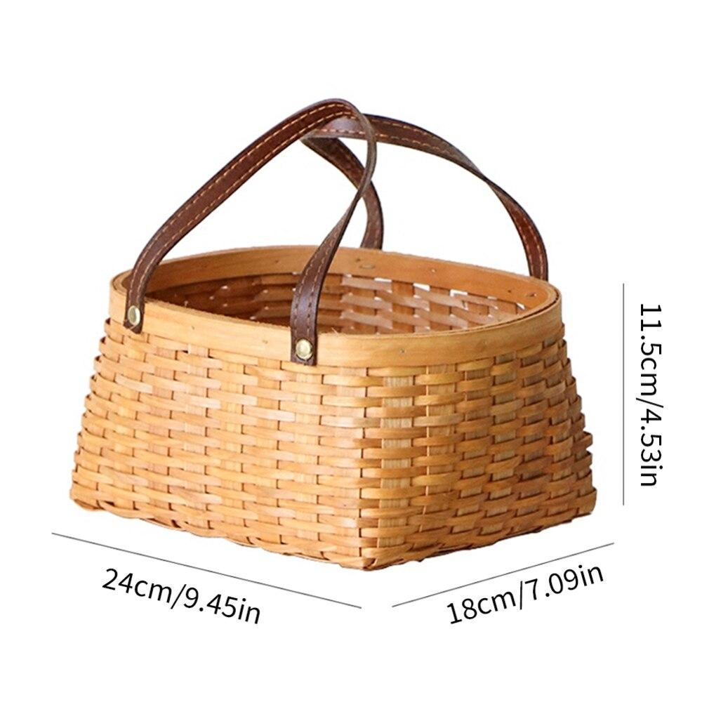 Wood Chip Basket Storage Basket Size