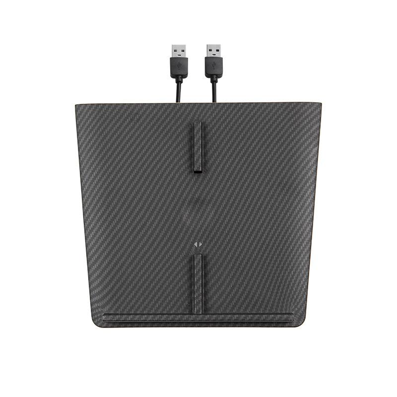 For Tesla Model 3 2017-2020 QI Wireless Charger 10W Fast Dual Phone Charging Holder Plate Center Console Interior Accessories