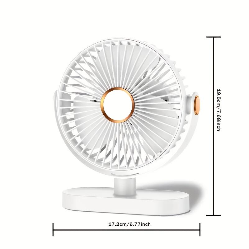 Reiseventilator 720° faltbar USB tragbar verstellbar klein 5-stufiger Tischventilator, unverzichtbar für Kreuzfahrten, Zuhause, Schlafzimmer und Büro-Schreibtische