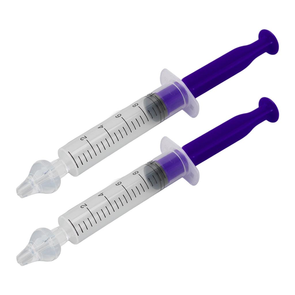 2pcs Syringe Baby Nasal Irrigator 10ml Silicone Reusable Washable Infant Nasal Rinsing Device