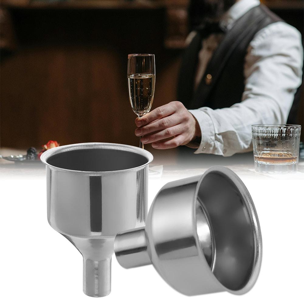 Anti-Drip Stainless Steel Funnel Small Mouth Mini Kitchen Liquid Dump Tool Bar Wine Funnel  Bar Use