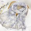 New Spring hot-selling floral printing milk crepe towel women's versatile fashion milk crepe sunscreen dance silk scarf beach towel