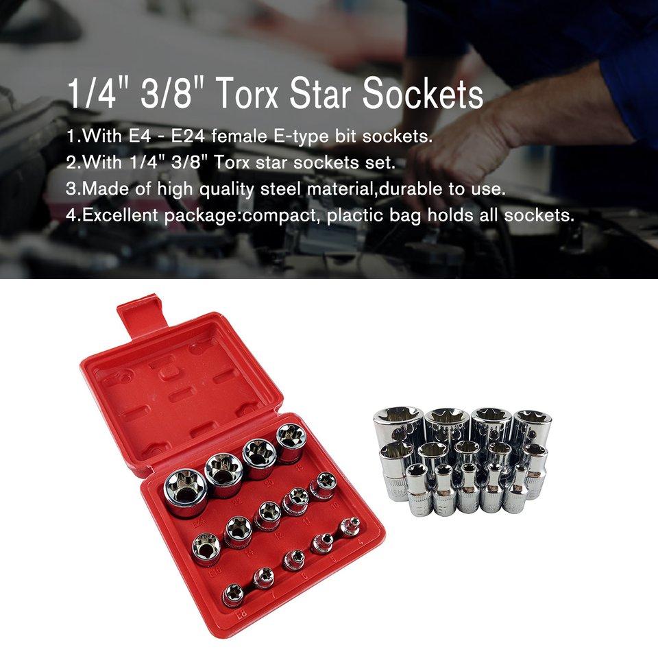 E10 6.3mm E6,E7 Without Allen Wrench Set Allen Wrench 6 PC 1/4 Inch Color : Black Torx Star Bit Female E Socket Set E4,E5 E8 E10 6.3mm E6,E7 Without Allen Wrench Set Allen Wrench 6 PC 1/4 Inch Color : Black Torx Star Bit Female E Socket Set E4,E5 E8