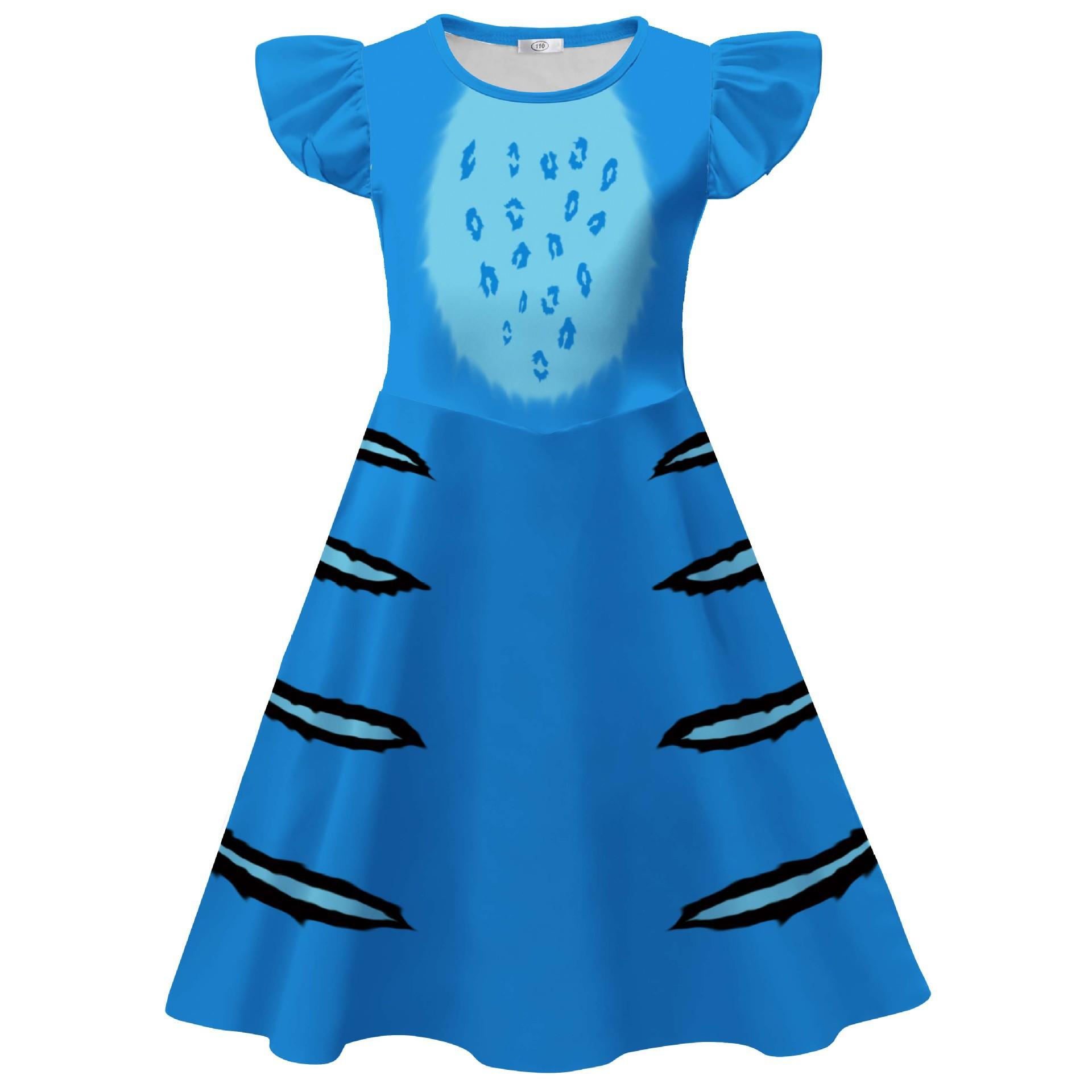 

Hallowen Kids Kpop Demon Hunters Costume for Girls Kawaii Tiger Anime Figures Print Dress Bag Suit Cartoon Clothes Birthday Gift 110cm