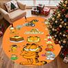 Garfield Pattern Round Rug, Indoor/Outdoor Mat, for Picnic, Gameroom, Bedroom, Office, Living Room, Home Decor Carpet, Birthday Gift
