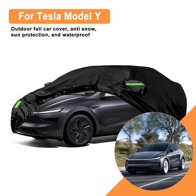For Tesla Model Y Car Full Cover - Outdoor Waterproof Snowproof Sunshade, Winter & Summer All Weather Auto Protection Accessory