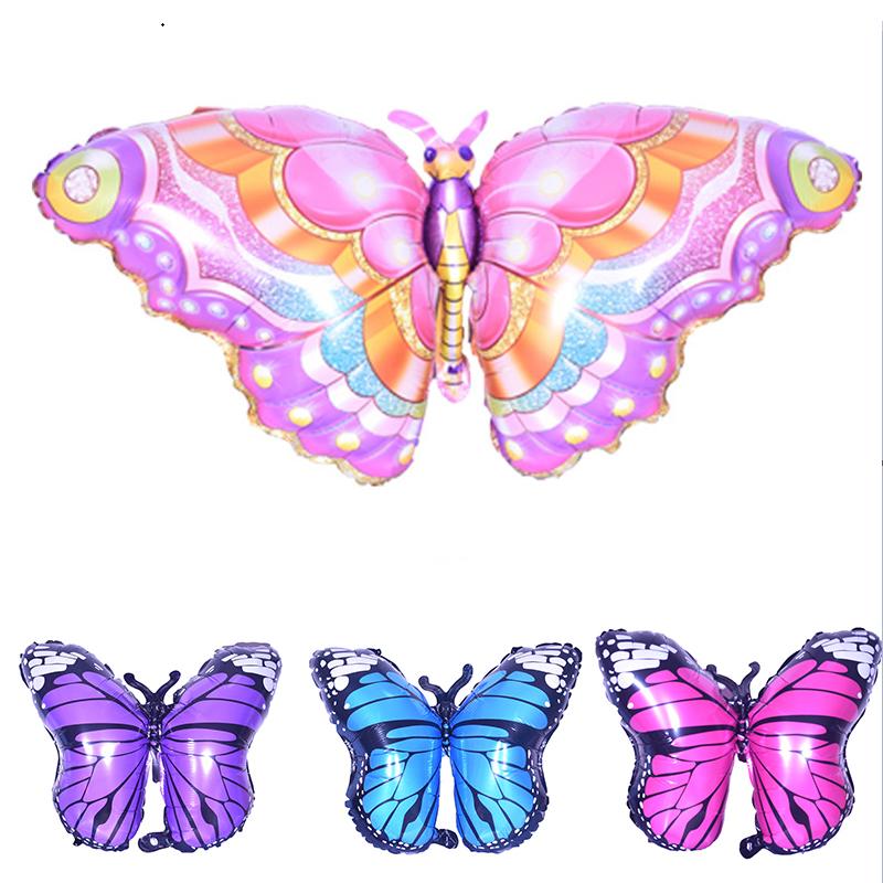 

1PC Подарок Большой детский душ Алюминиевая фольга Дети Бабочки Воздушные шары Свадебные украшения Игрушка
