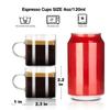 4-piece set of glass espresso cups with handles small-capacity coffee cups small glass tea cups luxurious small cups and tea bowls for home use 110ML