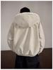 Herren Winter American Eagle Kapuzen-Lederjacke mit Litschimuster und warmem Kaninchenfell-Futter