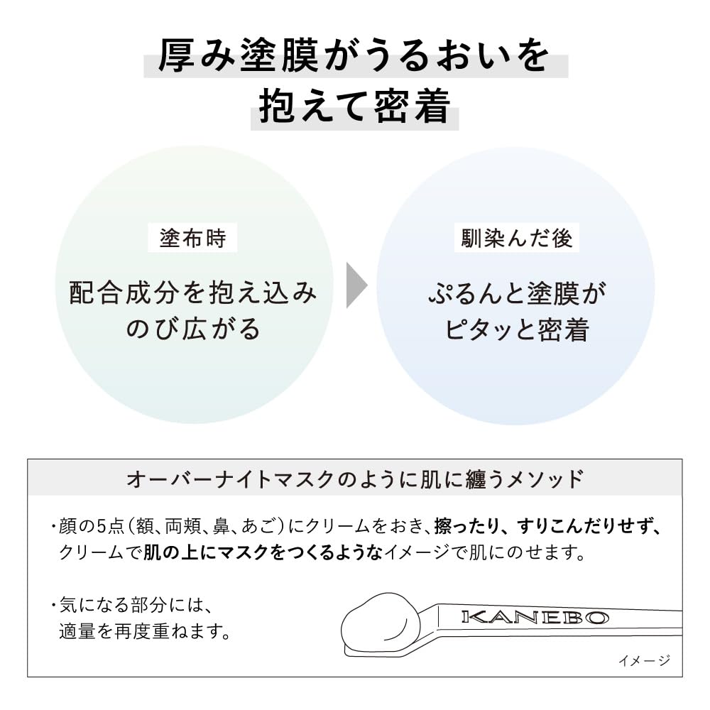 KANEBO Cremă de noapte Night Nighttime Pentru piele uscată și ternă Perfectă ca cadou II, Cremă, 50g, Quasi-medicament, Niacinamidă, Piele, Hidratare, Fermitate, Riduri,