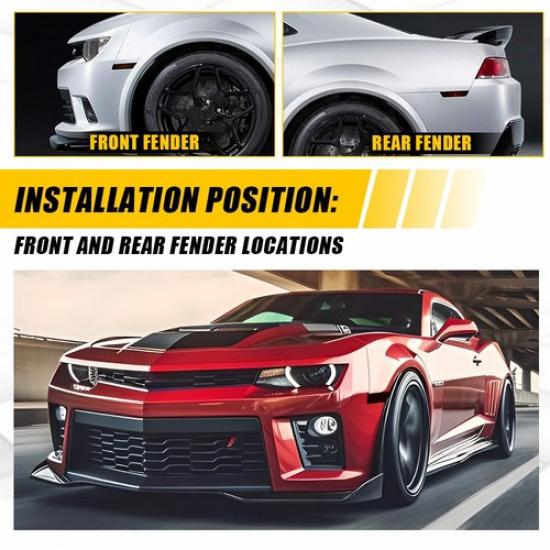 For Chevy Camaro 2010-2015 Blackout Side Marker Vinyl Lights Tint Film Precut