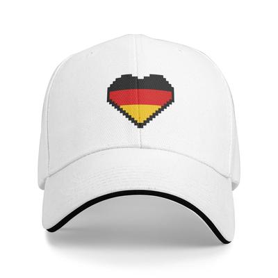 Gorra de Béisbol Casual GerUnisexy Alemania GerUnisex Corazón de Bandera Camping Sombrero Trucker Venta al por Mayor Pareja Mujeres Estilo Callejero Gorra Snapback