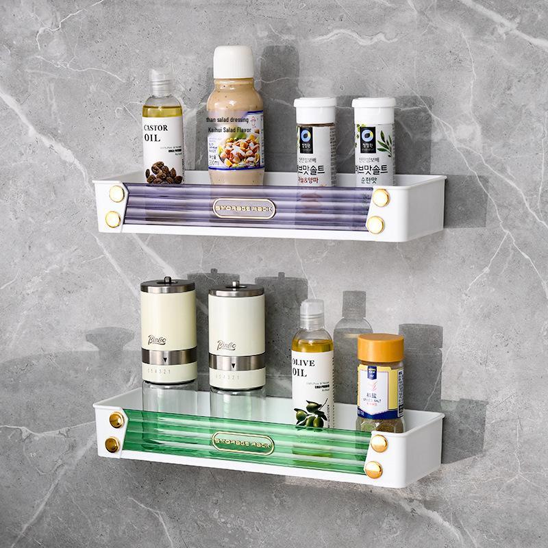 Wall-Mounted Bathroom Cabinet & Kitchen Spice Rack with Towel Holder - Punch-Free, Free Shipping