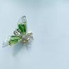 New Fairy Pink Bee Brooch High-end Transparent Wings Fashion Trend Animal Accessories Pin