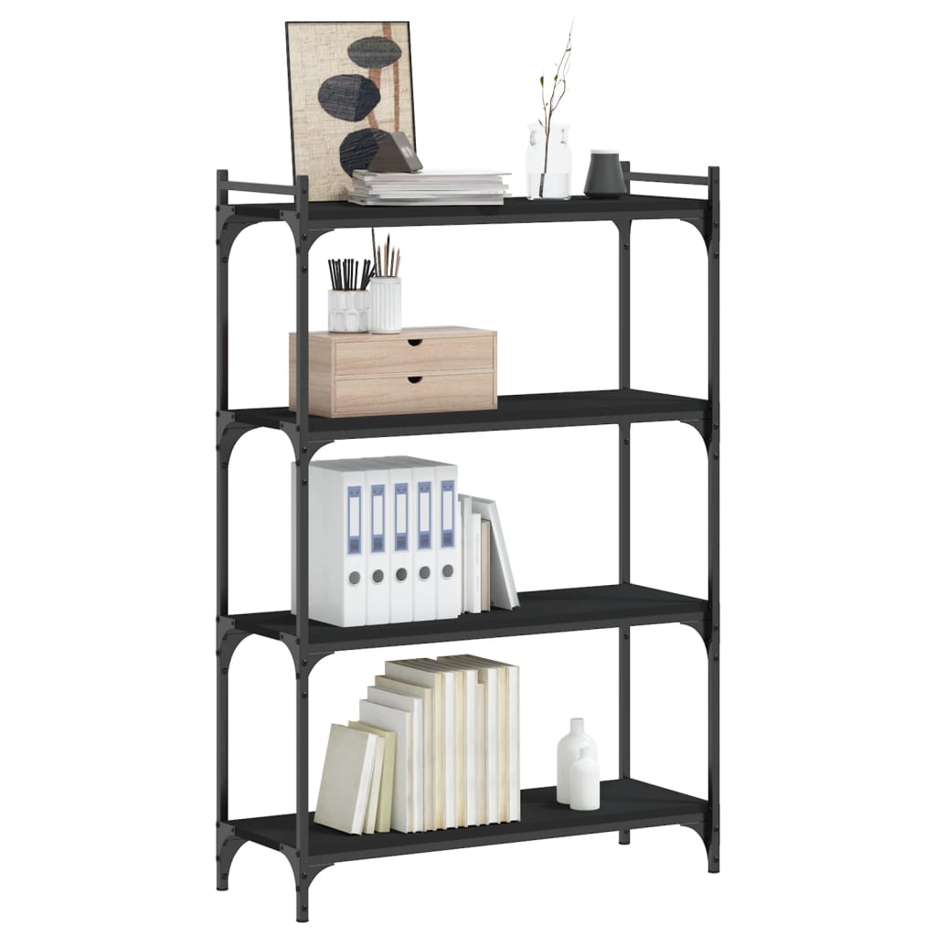 Vidaxl 4-Tier Bookshelf, Black, 80X30X120 Cm