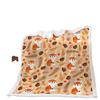 Blanket 2D Digital Printed Lamb Fleece Crystal Fleece Pumpkin Fox Blanket Cover Blanket