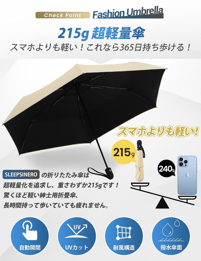 SLEEPSINERO Folding Umbrella for 2024 Innovative Windproof At Parasol with UV Automatic Perfect for Rainy Includes Storage Cover [New - Design]