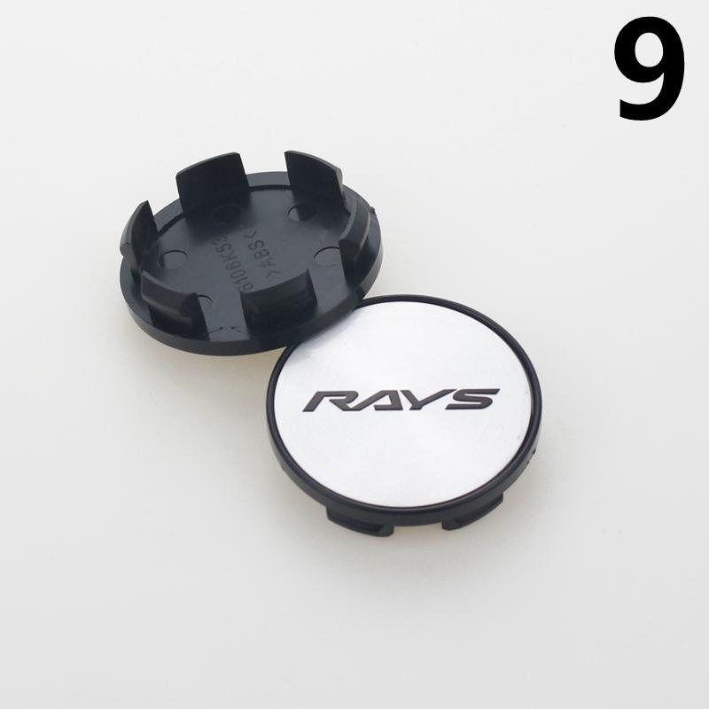 SET OF 4 RAYS VOLK Center Cap for Wheels 53mm OD & 48mm ID Dust Proof Hood Cover Plastic Base Wheel Hub Cap