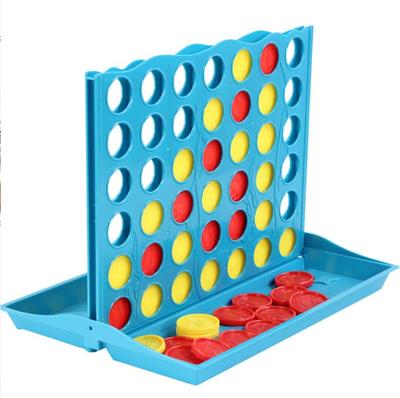 Karokkak 4 In a Row Puzzle, Family, 3D, Face-to-Face, 4 In a Row Board, Analog Tabletop Game, Brain Training, Rehabilitation Toy (Light Blue)
