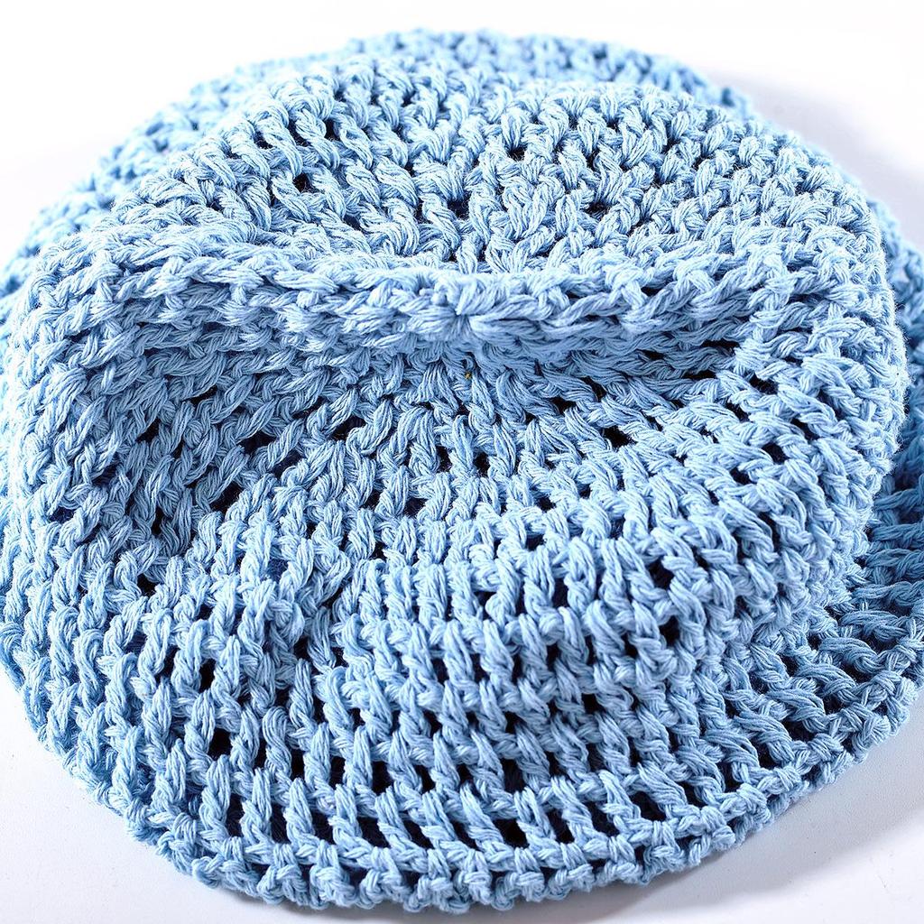 Japanese Handmade Crochet Turban Hat - Retro, Artistic, Versatile, Hollow Knit Design