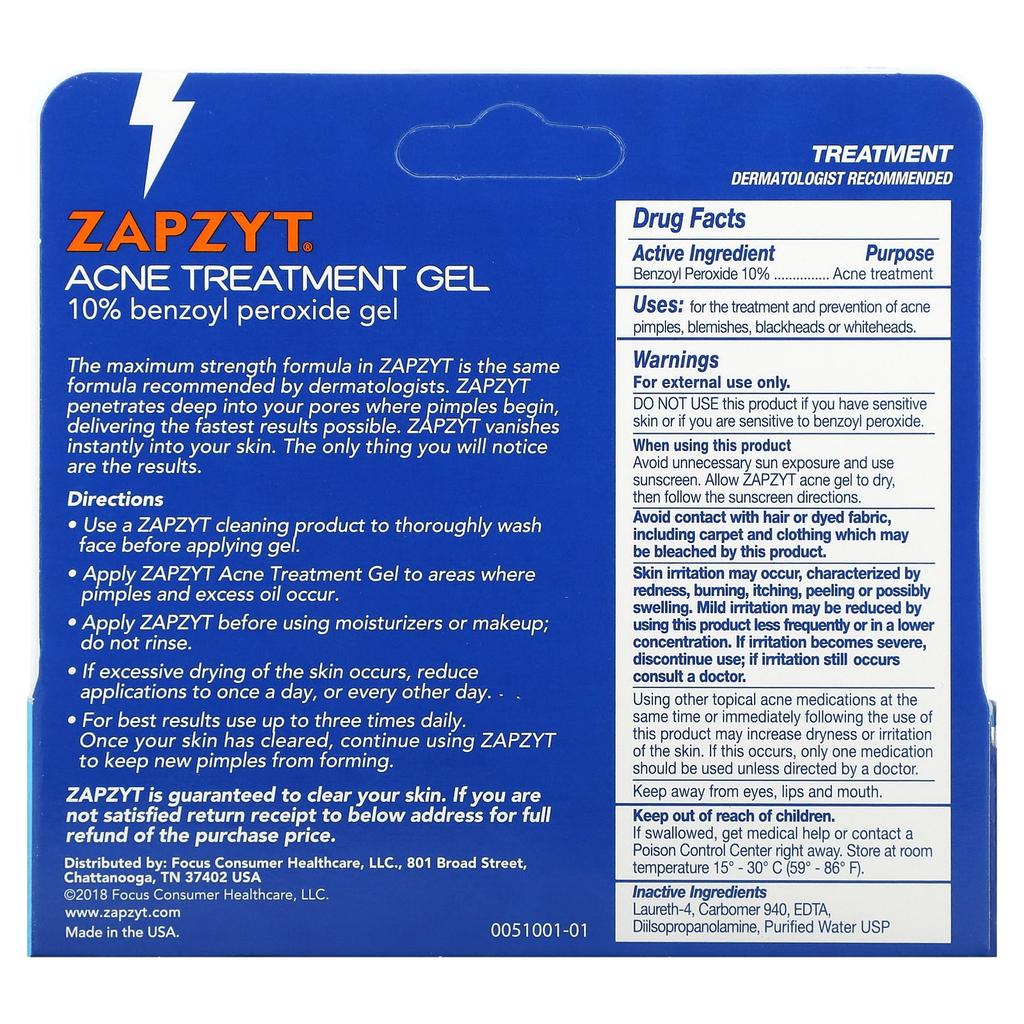 Acne Treatment Gel, 28.35G(1Oz)