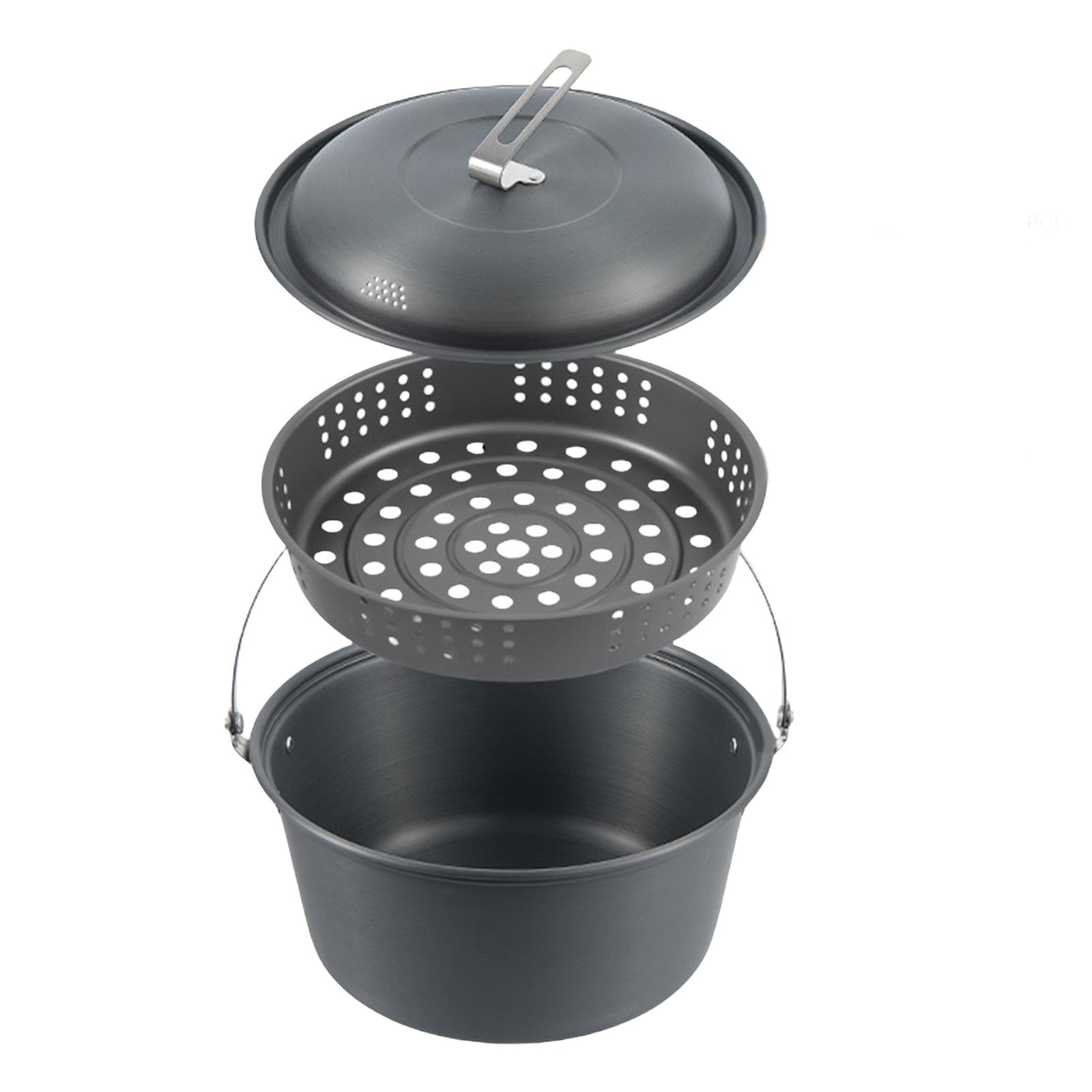 

Multifunction Camp Cookware Lightweight Camping Picnics Soup Pots Camping Hanging Pots Aluminum Alloy Camping Cookware