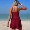 Neuer Damen-Badeanzug — Einfarbig, Mit Taschen, Sportlicher & Dezenter Stil 0813 CLE