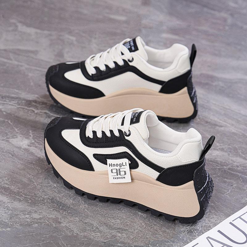 Herbst neue Papa-Schuhe ins Studenten Laufschuhe Freizeit Plateau erhöhte Baumwollschuhe W