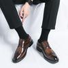 Luxury Brand 2025 New Leather Casual Oxford Shoes Classic Retro Comfy Men's Shoes Pointed Business Work Office Lace-up Men Shoes