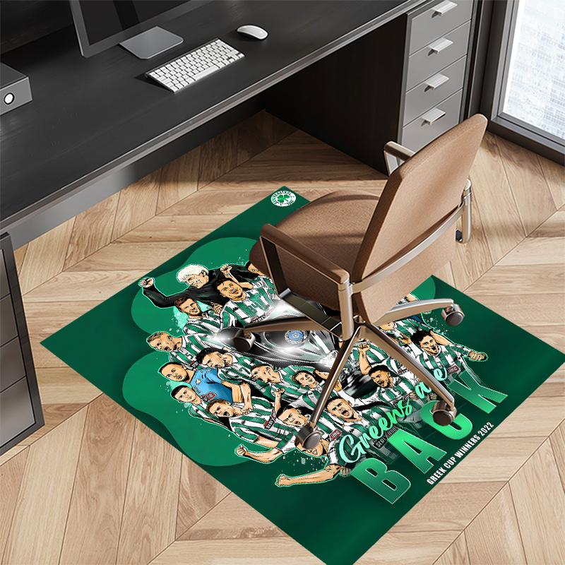 Panathinaikos FC Printed Absorbent Washable Carpet, Non-Slip Bathroom Mats, Kitchen Rugs, Yoga Mat,Living Room Entrance, Camping Picnic Rugs