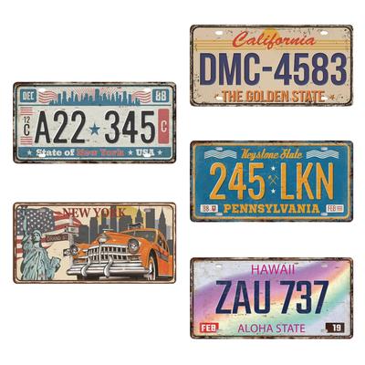 American Retro American Goods Interior Tin Sign MSW2539 Number A (5 Pieces)