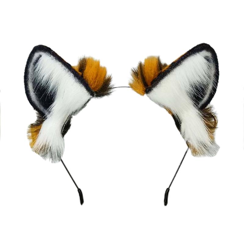 

Women Cosplay Headband Belt Fur Animal Tail Furry Tiger Cosplay Party Props Halloween Costume for Carnival Presents