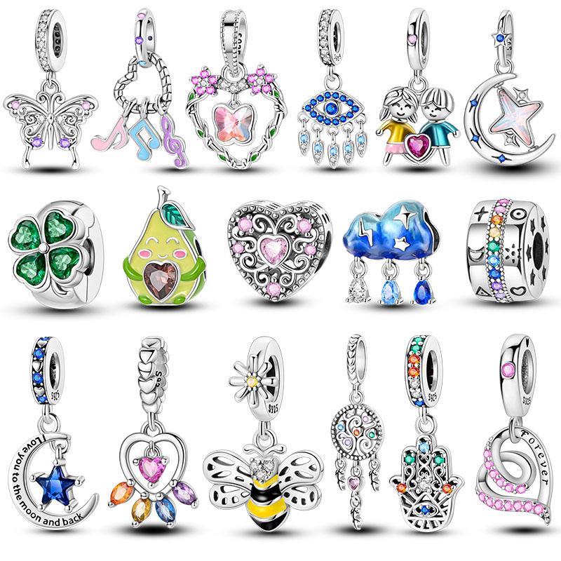 Copper Charms Star Lover Bee Beads Fit Original Bracelet Pendants Diy Fine Jewelry Woman Gift