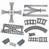 MOC Binari per Treni Città Incrocio Deviatoio Flessibile Biforcazione In Salita Rettilinei Curvi Mattoncini Ferrovie Giocattoli Creativi Fai da Te