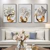 Modern Abstract White Flower Painting On Canvas Nordic Wall Art Posters and Prints Wall Pictures for Living Room Home Decoration