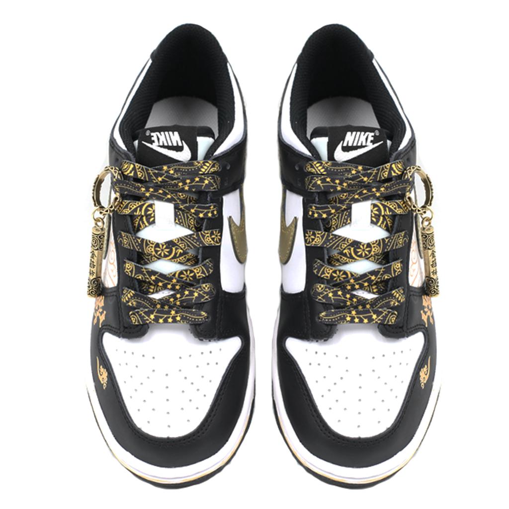 Nike Pantofi Skateboard Dunk Rezistenți la Uzură și Ușori cu Guler Jos Unisex Negru Auriu DD1391-100(Echipa205--CUTIE)