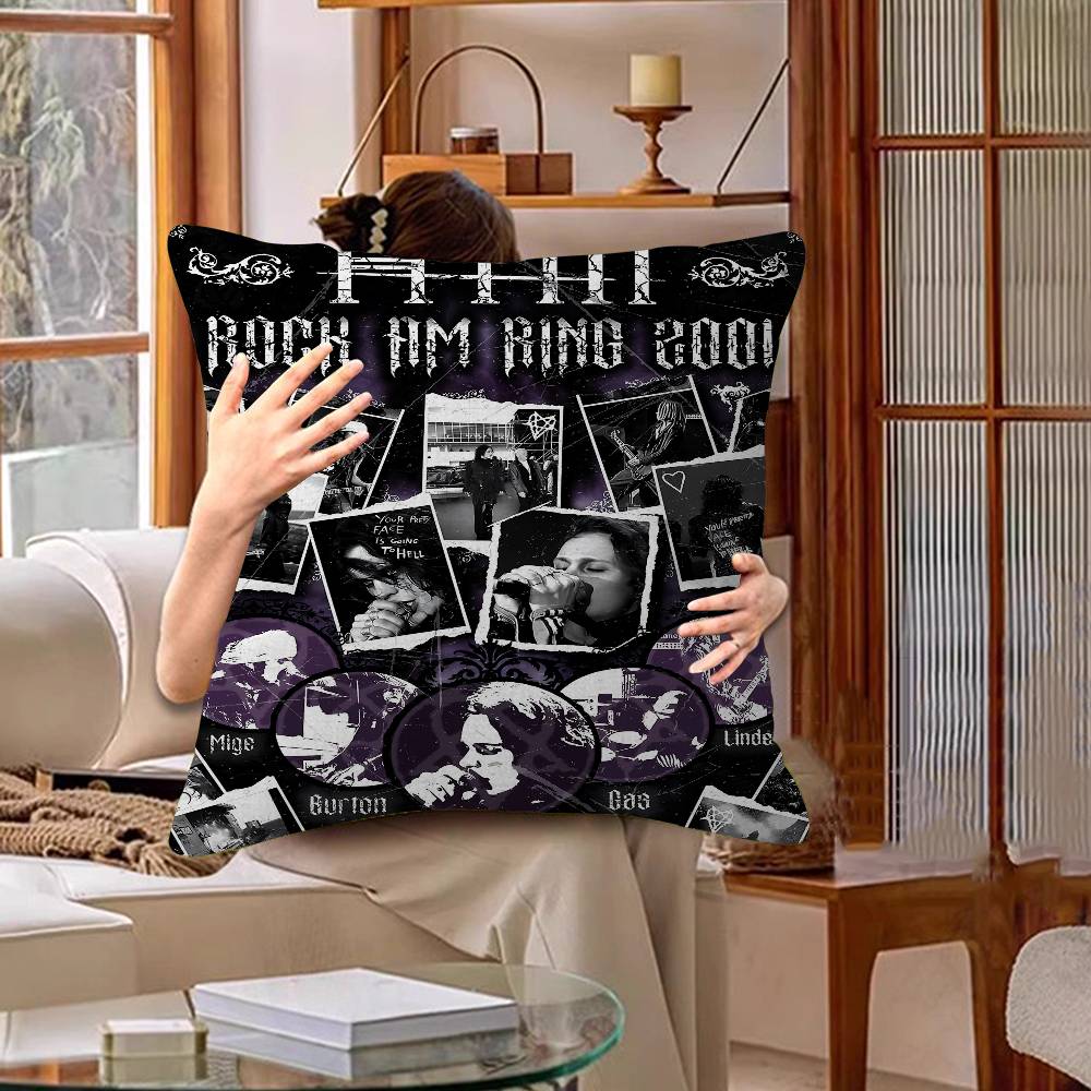 Famous Rock Band HIM Singer Cushion Cover Polyester Sofa Cushions Decorative Throw Pillows Home Decoration Pillowcover