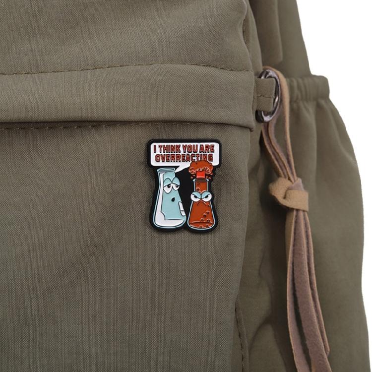 7 Pcs/Set Enamel Pins Chemicals Structure Enamel Lapel Pin Creative Brooch Pins Funny Jewelry Gift for Friend